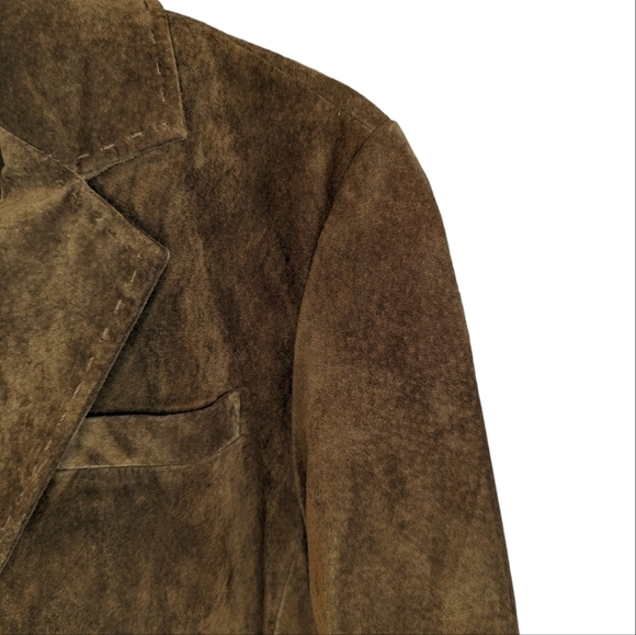 Vintage Orvis Women’s Brown Suede Leather Blazer Jacket Size S/P - Picture 9 of 10